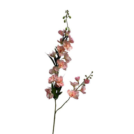 Colección Roberts flor artificial delfinio real touch 105cm salmón