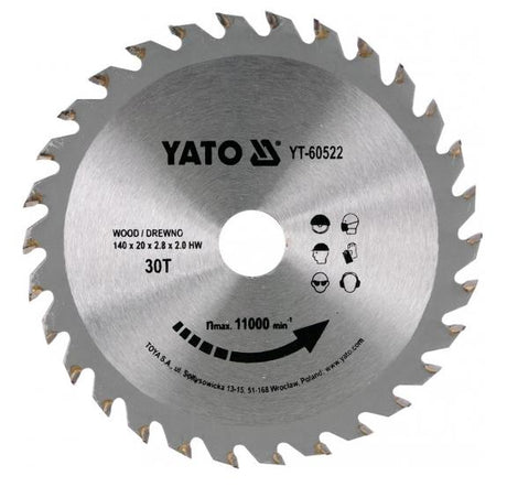 Hoja de sierra circular Yato ø216 mm - 48t - diámetro interior - 30 mm