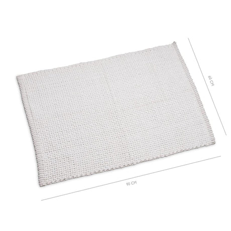 Wicotex alfombra de baño trenza clásica 60x90 blanco