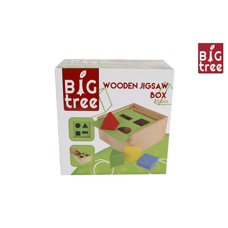 Clasificador de forma de árbol grande cuadrado de madera 18x18x10cm