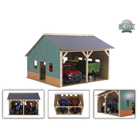 Niños Globe Shed para 2 tractores, 1:16