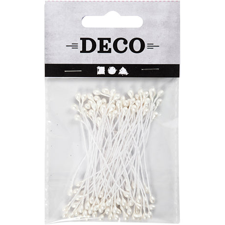 Creativ company cc estambres de flores 6 cm blanco 100 piezas