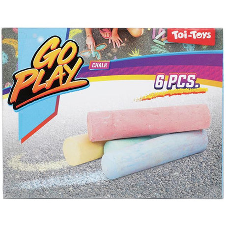 Toi-toys toi toys tiza tiza para acera 6 piezas en caja