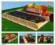 Silo con ranura para globos infantiles de madera 1:32