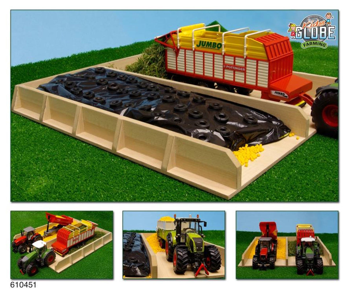 Silo con ranura para globos infantiles de madera 1:32