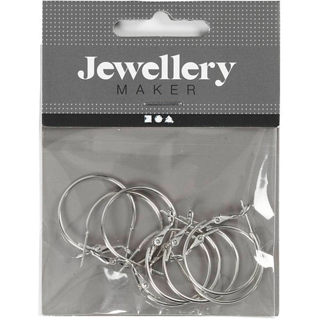 Pendientes de creativ Company Silvered, 8st.