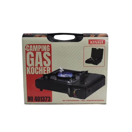 Estufa de gas para camping Kynast en estuche de transporte 34x28x11cm