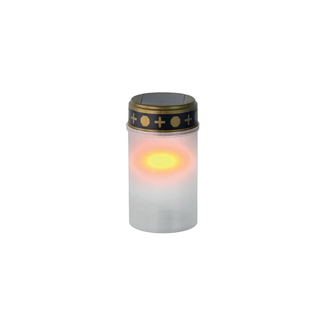 Lámpara para tumba LED solar blanca ø7xh20cm con enchufe a tierra
