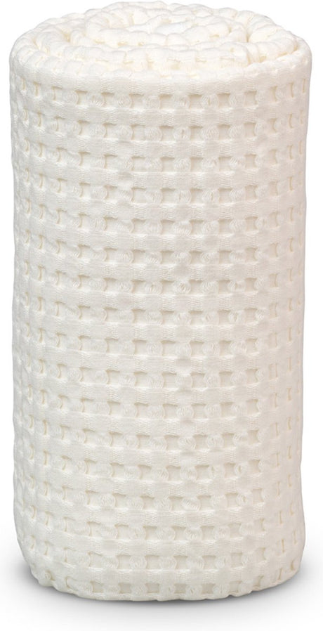 Lulujo - manta tipo gofre - 100x80 cm - blanco -