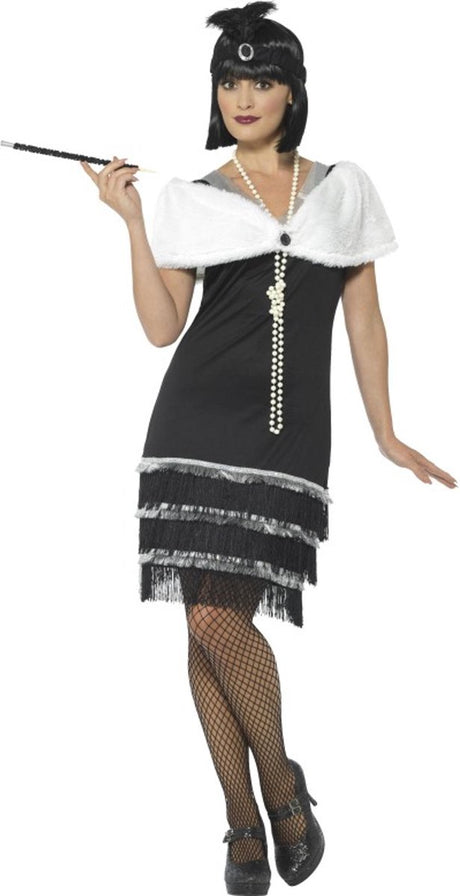 Smiffys vestido flapper años 20 negro - talla m
