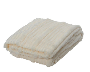Decoris manta living terciopelo 130x170cm blanco