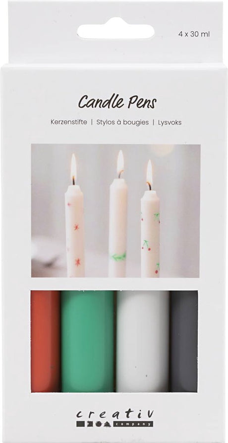 Juego de candelabros Creativ Company 4x30 ml colores navideños
