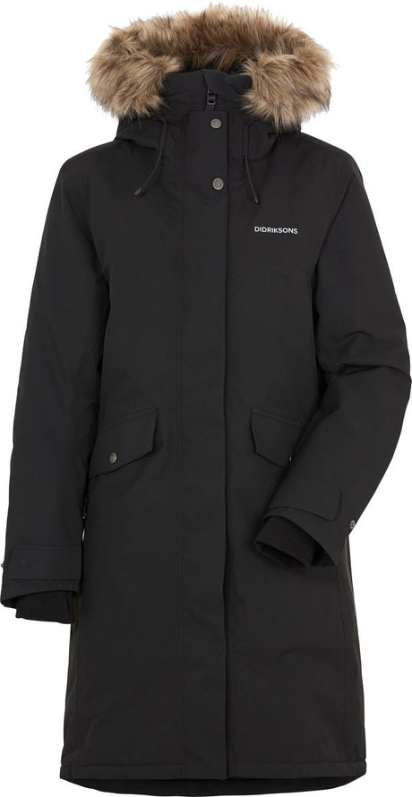 Didriksons erica wns parka 3 dames outdoorjas - black