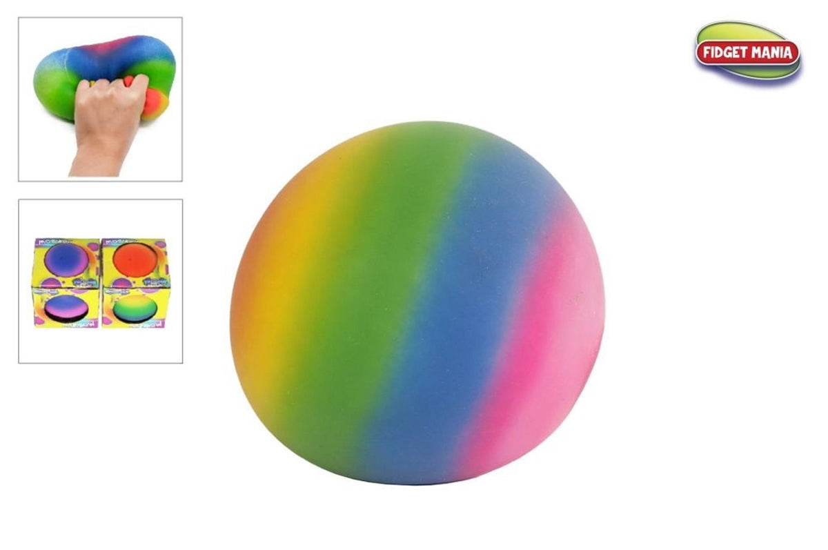 Pelota antiestrés arcoiris para apretar 16cm