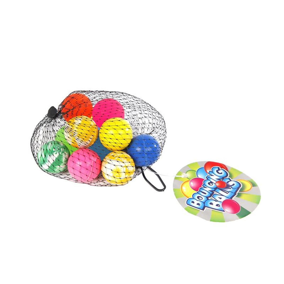 Pelotas saltarinas 10 piezas en red 25mm
