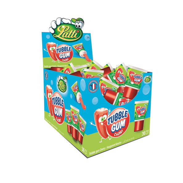 Tubo de cereza Lutti tubble gum (36x 35gr)