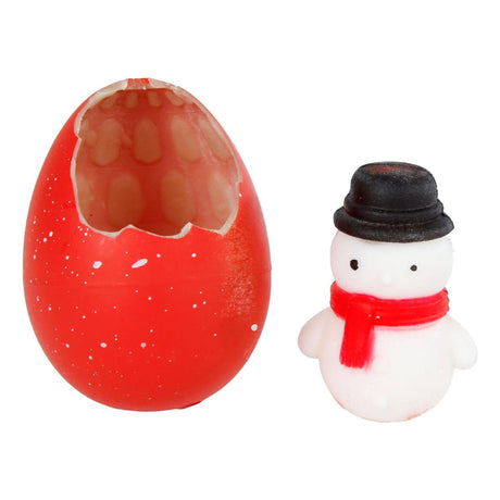 Huevo en crecimiento muñeco de nieve Papá Noel, 6 cm