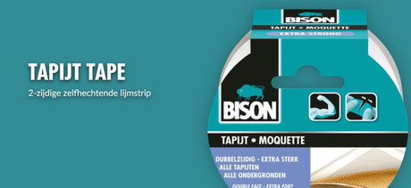 Cinta para alfombra Bison extrafuerte 10m x 5cm doble cara