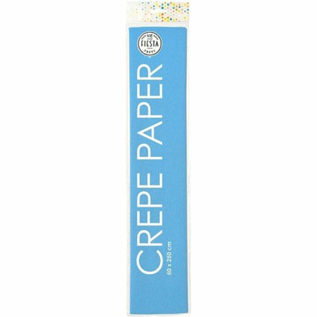 Globos papel crepé 50x250cm azul celeste, paquete de 12 rollos