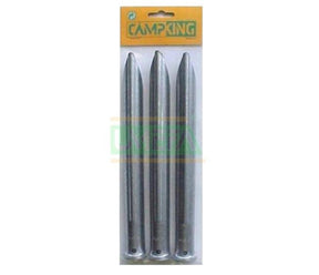 Estaca semicircular para tienda de campaña, 24 cm, estrecha, paquete de 10 unidades
