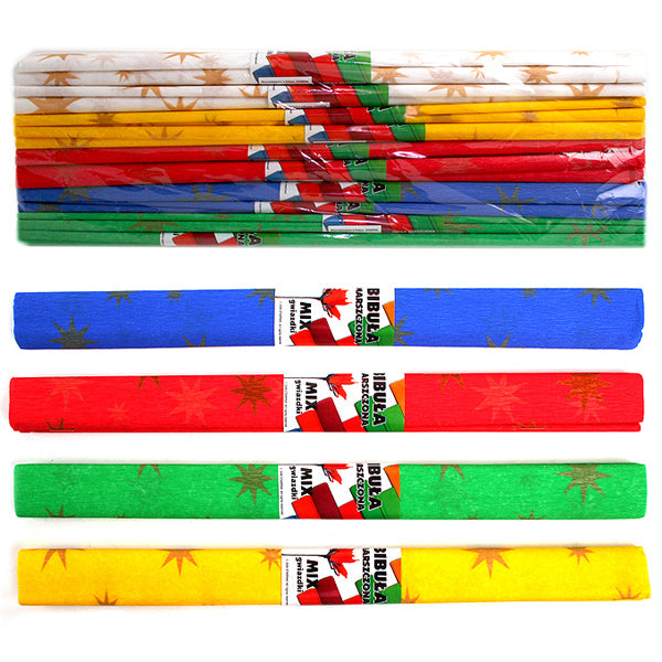 Estrellas de papel crepé, juego de 10