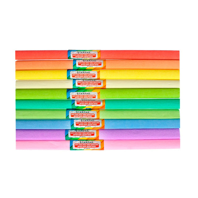 Pastel de papel crepé, 10 uds.