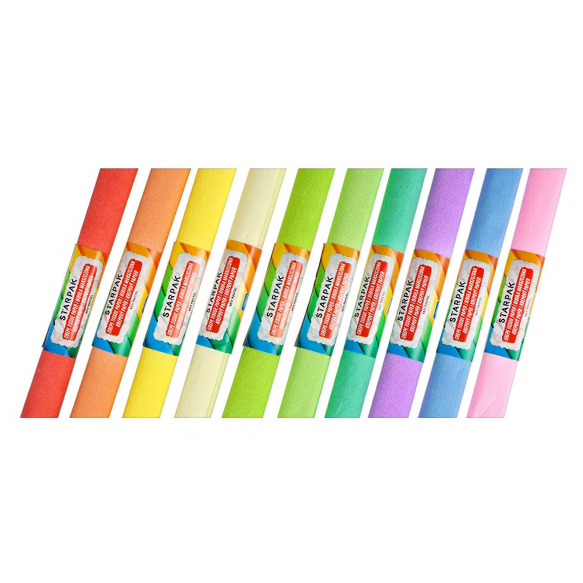 Pastel de papel crepé, 10 uds.