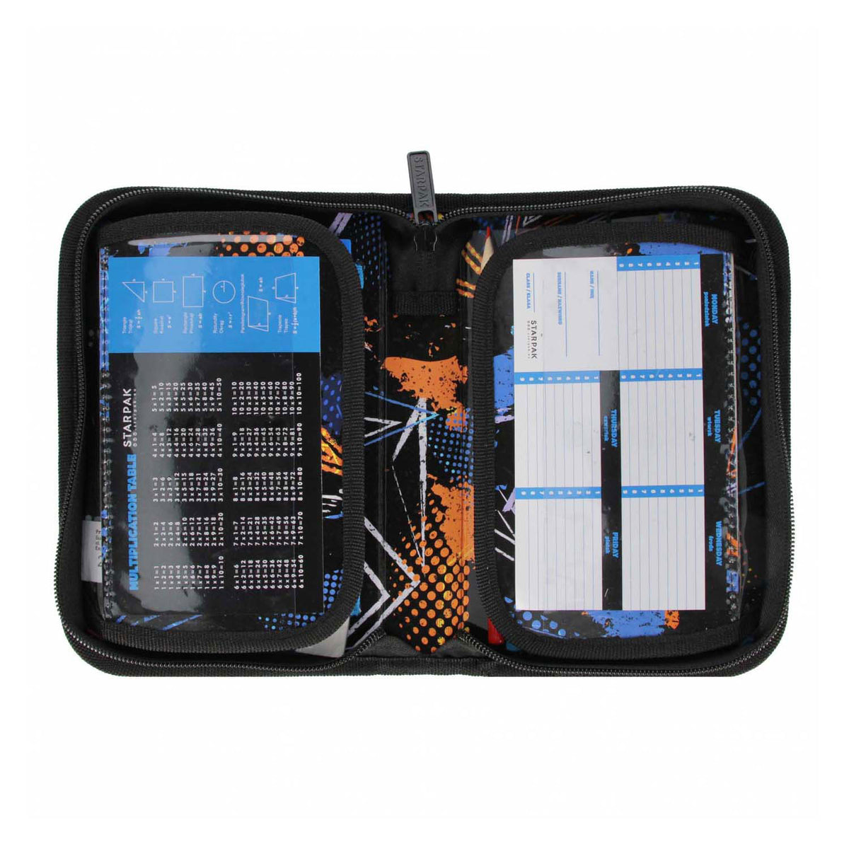 Estuche con accesorios fútbol azul, 25 uds.