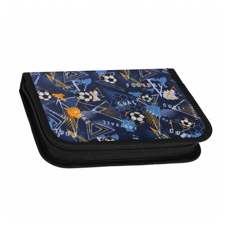 Estuche con accesorios fútbol azul, 25 uds.