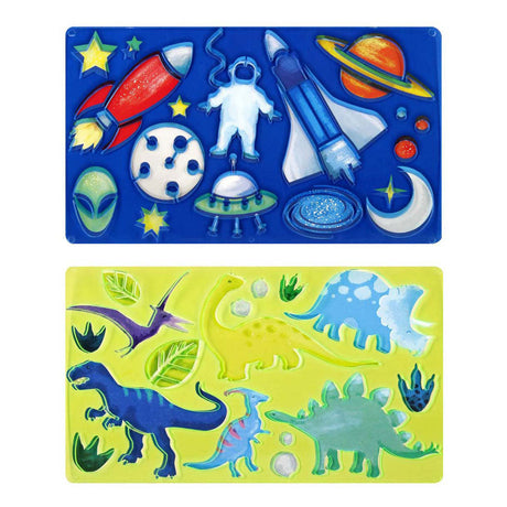 Plantilla de dibujo dinosaurios, cosmos.