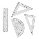 Juego de geometría 15 cm, 4 piezas.
