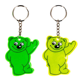 Oso llavero reflectante, 12 uds.