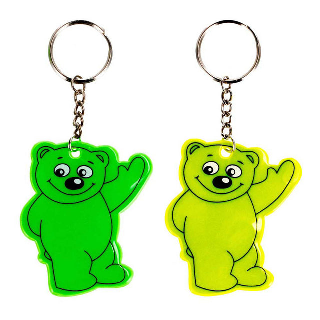 Oso llavero reflectante, 12 uds.