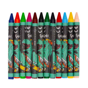Crayones de cera skate dino, 12 uds.