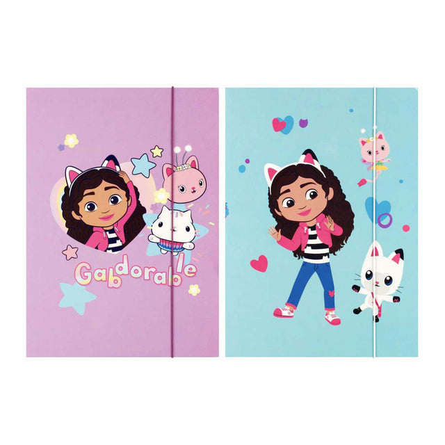 Carpeta con elástico A4 La casa de muñecas Gabby