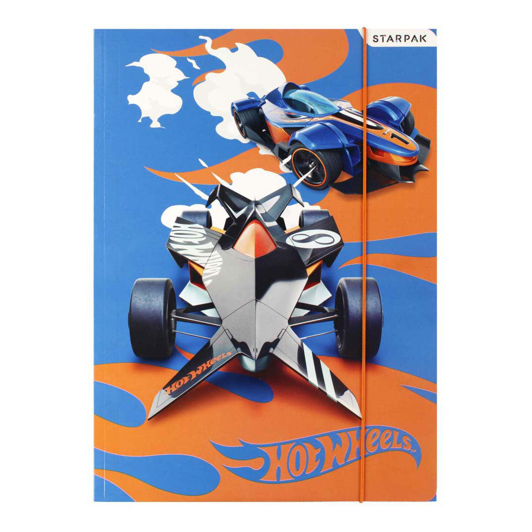 Carpeta con elasticos A4 hot wheels