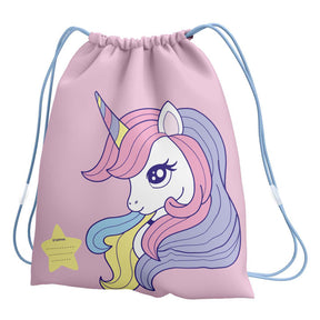 Bolsa de gimnasio unicornio rosa