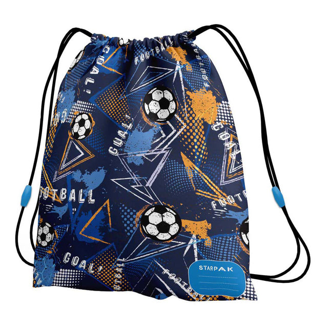 Bolsa de gimnasio fútbol azul