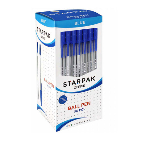 Bolígrafo con capuchón azul, 50 uds.