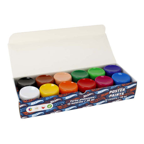 Pintura para carteles 12 colores hot wheels, 20ml