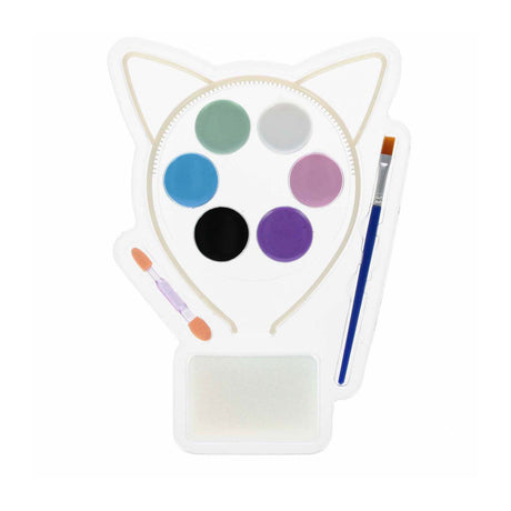 Pintura facial y diadema para la casa de muñecas de Gabby.