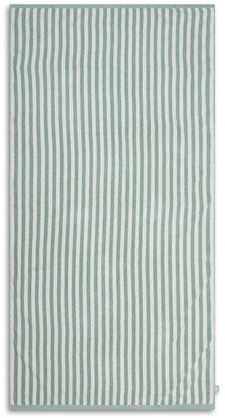 Elementos básicos de baño - toalla de playa - 135 x 65 cm - toalla - a rayas - 100% algodón - verde
