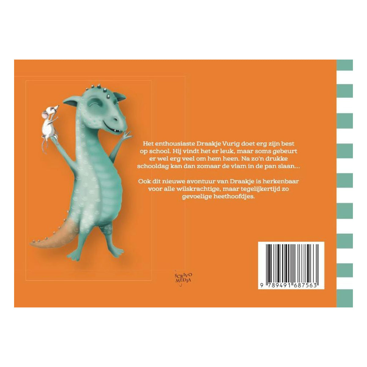 Dragón de la casa central del libro ardiente en la escuela