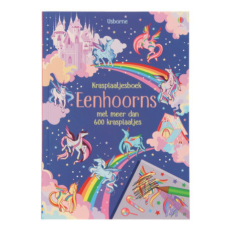 Libro de tarjetas para rascar de Wpg Publishers, unicornios. 5+