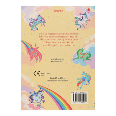 Libro de tarjetas para rascar de Wpg Publishers, unicornios. 5+