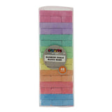 Creafun stoepkrijt stapelspel outdoor 48 delig 8 kleuren | 4 stuks