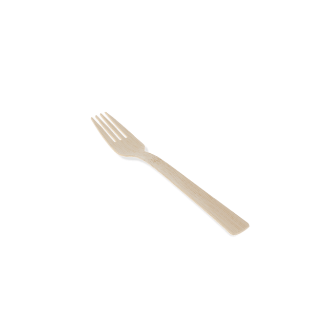 Tenedor bambú orgánico 170mm (100 piezas)