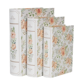 Clayre eef libros de almacenamiento flor set a 3