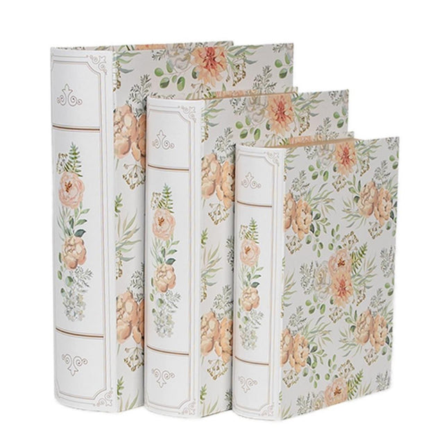 Clayre eef libros de almacenamiento flor set a 3