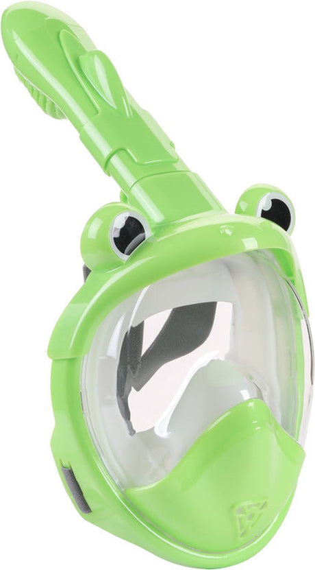 Atlantis frog snorkelmasker - snorkel - duikbril - snorkelset - full face masker - kinderen - groen